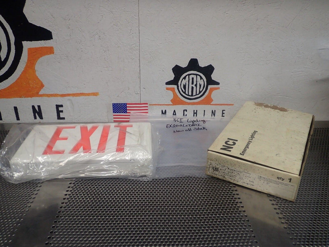 NCI Emergency Lighting EX200LEDNCI 120/277V EXIT SIGN New Old Stock See All Pics