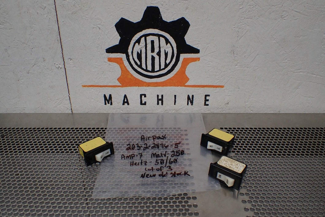Airpax 203-2-2896-5 Circuit Breakers 7A 250V 50/60Hz New No Box (Lot of 3)