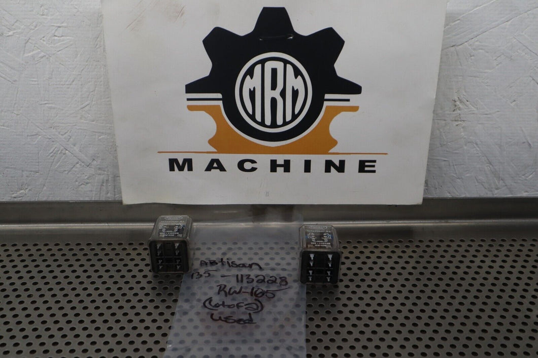 Artisan 135-113228 RW-105 Relays Used With Warranty (Lot of 2)