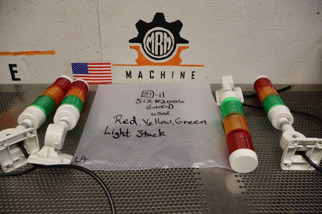 5i-i1 5iZN2006 Warning Light Stack Red Yellow Green Used Warranty (Lot of 4)