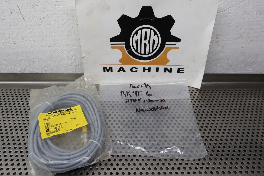 Turck U2159 RK 4T-6 Cordset 4A 250V New Old Stock See All Pictures
