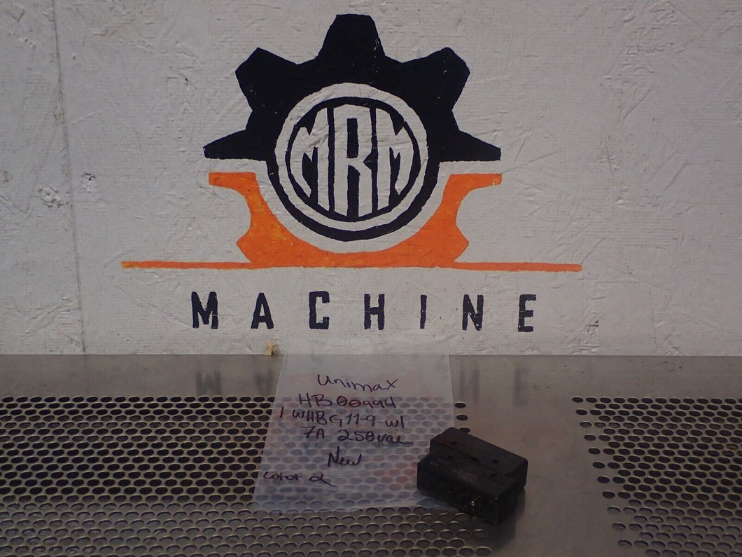 Unimax HB00994 WHBG11-9-W1 Limit Switches 7A 250VAC New Old Stock (Lot of 2)