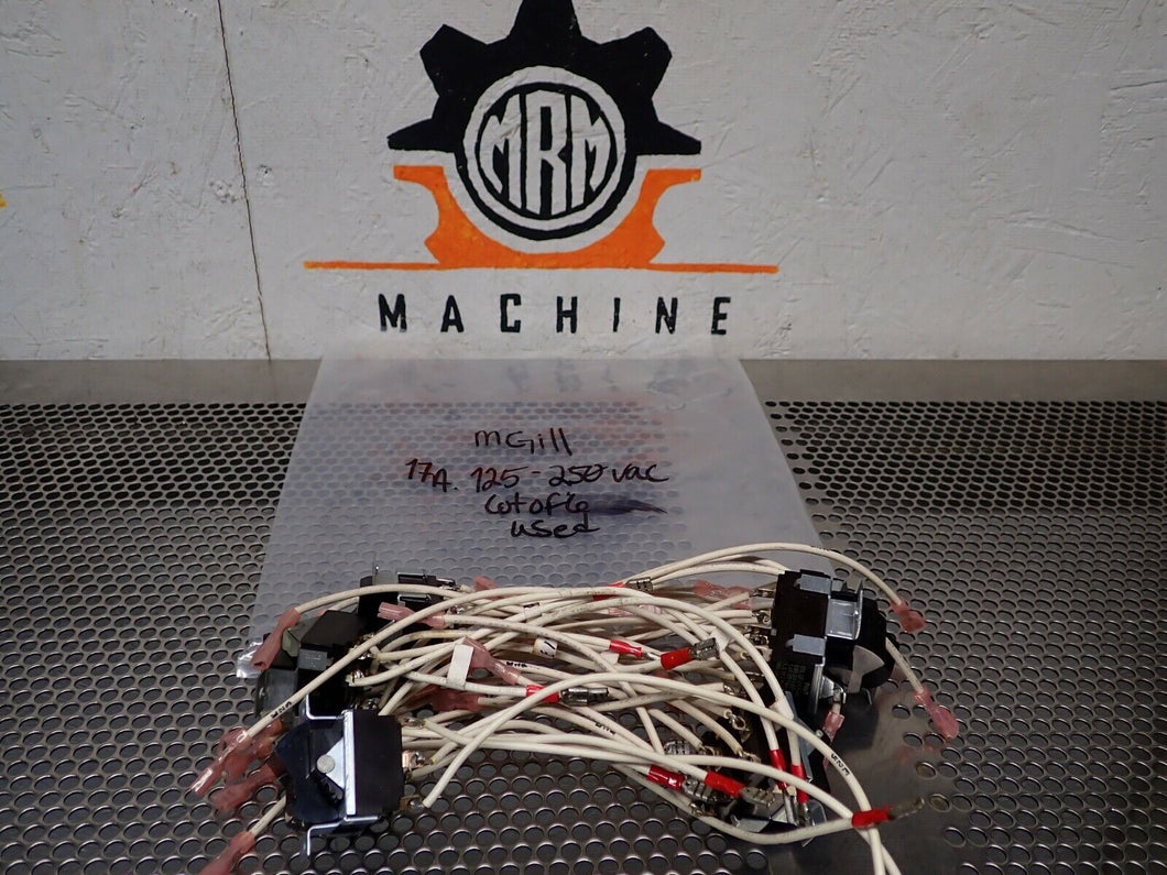 McGill 17A 125-250VAC 2HP 250VAC 1HP 125VAC Switches Used Warranty (Lot of 6)