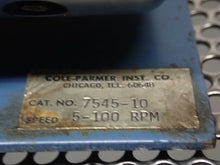 Load image into Gallery viewer, Cole Parmer 7545-10 Speed Drive 5-100RPM 115VDC Used With Warranty See All Pics
