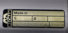 Load image into Gallery viewer, MECMAN 167-12-2500-1 94W14 Cylinder 125 Bore 250 10Bar Used See All Pictures
