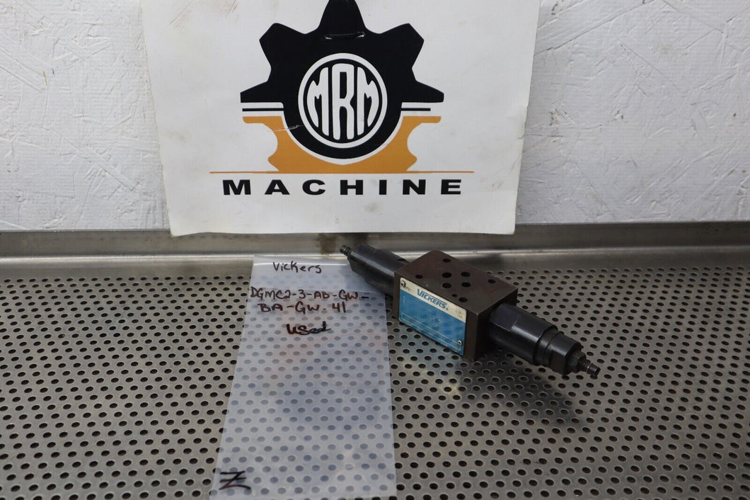 Vickers DGMC2-3-AB-GW-BA-GW-41 Pressure Relief Valve Used With Warranty