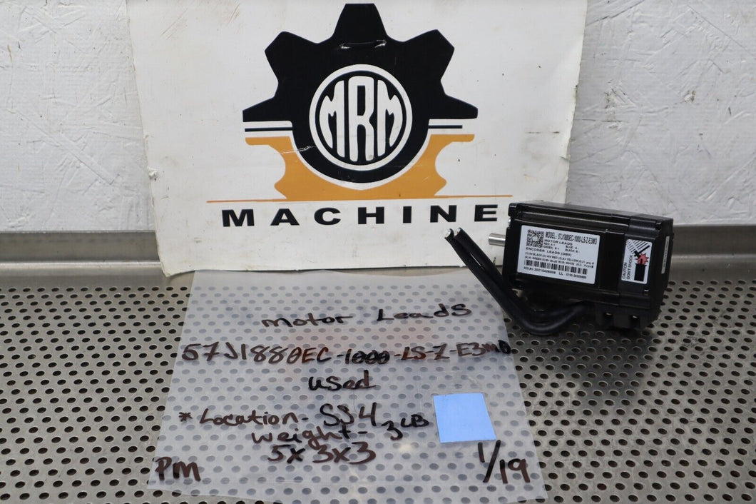 57J1880EC-1000-LS-Z-E3MO Servo Motor Used With Warranty See All Pictures