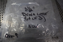Load image into Gallery viewer, 3-1/2&quot; Brass Drain Cover Plugs New Old Stock (Lot of 3) See All Pictures
