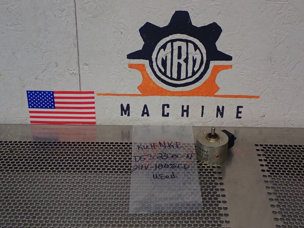 KUHNKE D53-23LOL-N 24V 100%ED Rotary Solenoid Used With Warranty