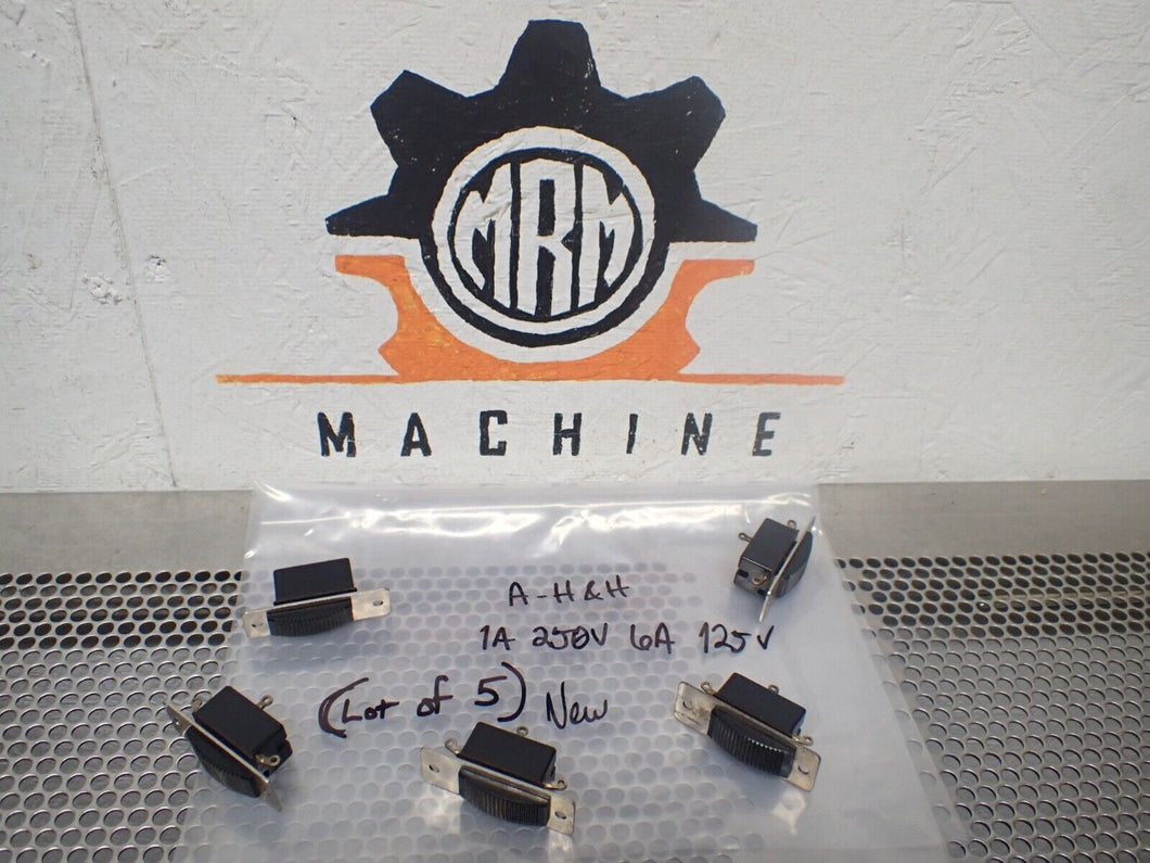 A H&H 1A 250V 6A 125V Slide Switches New Old Stock (Lot of 5) See All Pictures