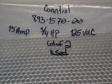 Load image into Gallery viewer, Conntrol 893-1570-00 Foot Switches 15A 3/4HP 125VAC Used W/ Warranty (Lot of 2)

