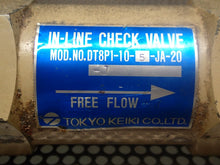 Load image into Gallery viewer, TOKYO KEIKI CO. DT8P1-10-5-JA-20 In-Line Check Valve Used With Warranty
