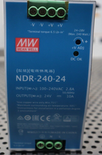 Load image into Gallery viewer, Mean Well NDR-240-24 Power Supply 100-240VAC 2.8A Used With Warranty
