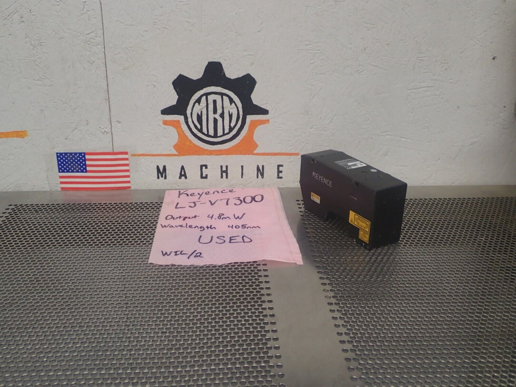 Keyence LJ-V7300 High Speed Line Laser Sensor 4.8mW 405nm Used With Warranty