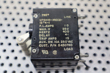 Load image into Gallery viewer, AIRPAX UPGHIII-1REC2-1274-1 10A 250V Circuit Breakers 3-Pole Used (Lot of 3)
