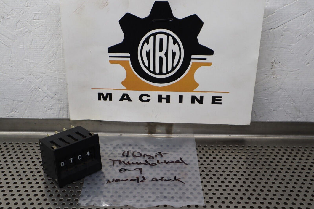 4-Digit Thumbwheel Switch #0-9 New Old Stock See All Pictures