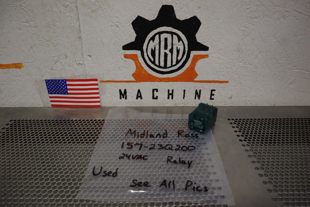 Midland Ross 157-23Q200 Relay 24VAC Used With Warranty