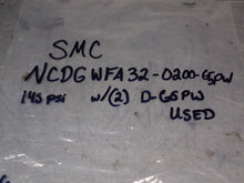 Load image into Gallery viewer, SMC NCDGWFA32-0200-G5PW Air Cylinder 145PSI W/ (2) D-G5PW Auto Switches 24V
