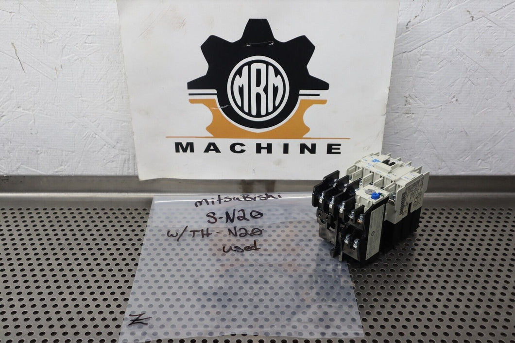 Mitsubishi S-N20 Contactor W/ TH-N20 Thermal Overload Relay 12-18A Range Used