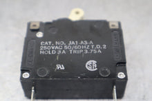 Load image into Gallery viewer, Heinemann JA1-A3-A 3A 250VAC 50/60Hz Circuit Breakers New Old Stock (Lot of 4)
