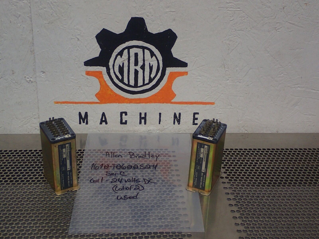 Allen Bradley 1610-T0600S24 Ser C Dry Reed Relay 24VDC Coil Used (Lot of 2)