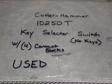 Load image into Gallery viewer, Cutler-Hammer 10250T Keyed Selector Switch (No Keys) W/ (4) Contact Blocks Used

