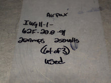Load image into Gallery viewer, Airpax IUG11-1-62F-20.0-91 20A Circuit Breakers 250V 50/60Hz Used (Lot of 3)
