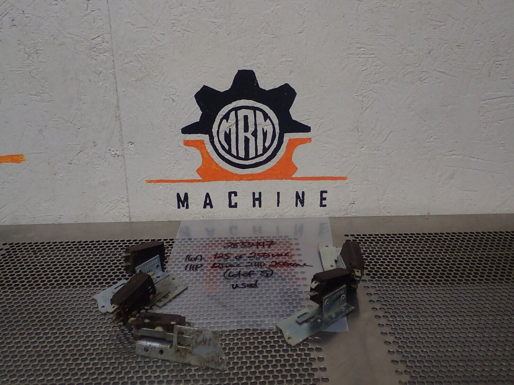 2833447 16A 125 Or 250VAC Limit Switches Used With Warranty (Lot of 5)