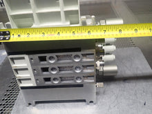 Load image into Gallery viewer, SMC VV5QC41-0303TTD0 Manifold ARBQ4000-00 Regulators (3) VQ4301-5 Valves Used
