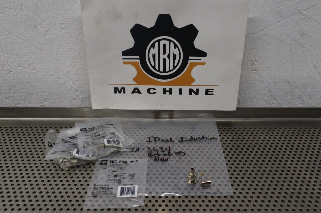 Ideal Industries IA-3634 BNC Plug RG-6 Connectors New Old Stock (Lot of 5)