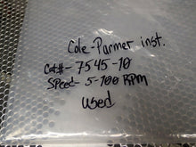 Load image into Gallery viewer, Cole Parmer 7545-10 Speed Drive 5-100RPM 115VDC Used With Warranty See All Pics
