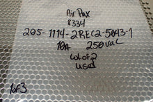 Load image into Gallery viewer, Airpax 205-1114-2REC2-5043-1 Circuit Breakers 10A 250V 50/60Hz Used (Lot of 2)
