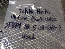 Load image into Gallery viewer, TOKYO KEIKI CO. DT8P1-10-5-JA-20 In-Line Check Valve Used With Warranty
