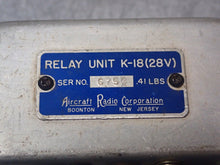 Load image into Gallery viewer, Aircraft Radio Corporation 6753 K-18 (28V) Relay Unit Used With Warranty
