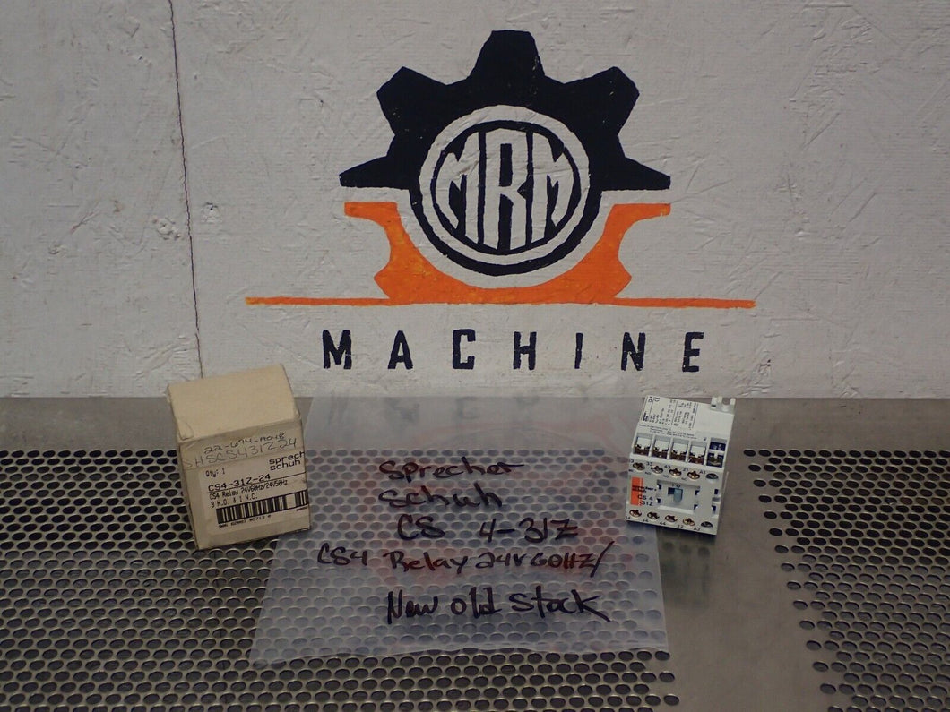 Sprecher Schuh CS4-31Z-24 Relay 24V 50/60Hz 3N.O. 1N.C. New Old Stock