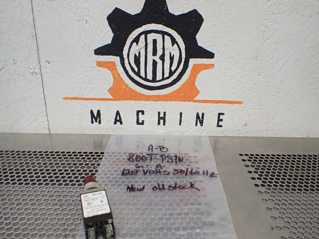 Allen Bradley 800T-PS16 Ser A Red Pilot Light 120V 50/60Hz New Old Stock