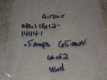 Load image into Gallery viewer, AIRPAX UPG1-1REC2-14441 Circuit Breakers .5A 65V .75A Trip Used (Lot of 2)
