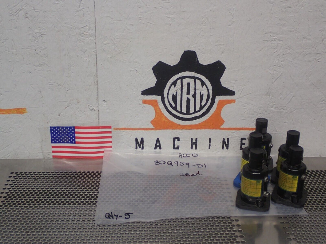 ACCO 32Q959-D1 Single Speed Pushbuttons 125VAC 250VDC Used Warranty (Lot of 5)