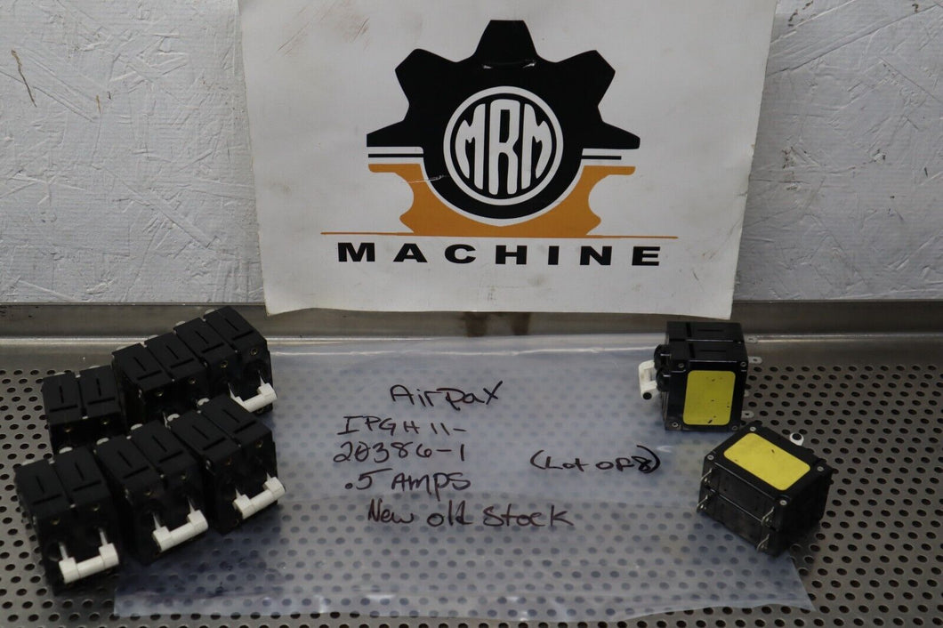 Airpax IPGH11-20386-1 .5A Circuit Breakers New Old Stock (Lot of 8) See All Pics