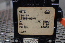 Load image into Gallery viewer, Airpax IEG11-25365-03-V Circuit Breaker 1.9A 250VAC Used With Warranty See Pics
