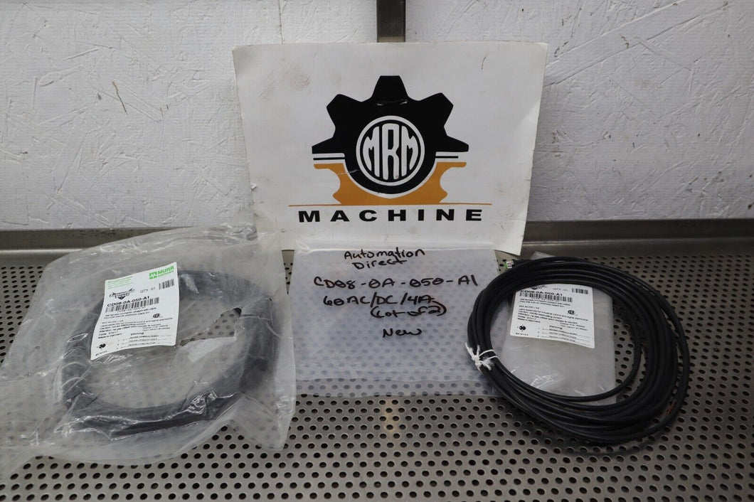 Automation Direct CD08-0A-050-A1 60AC/DC/4A Cord Sets New Old Stock (Lot of 2)