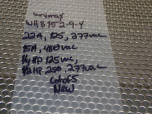 Load image into Gallery viewer, Unimax WHB152-9-Y 22A 125, 277VAC 15A 480VAC Snap Switches New (Lot of 5)
