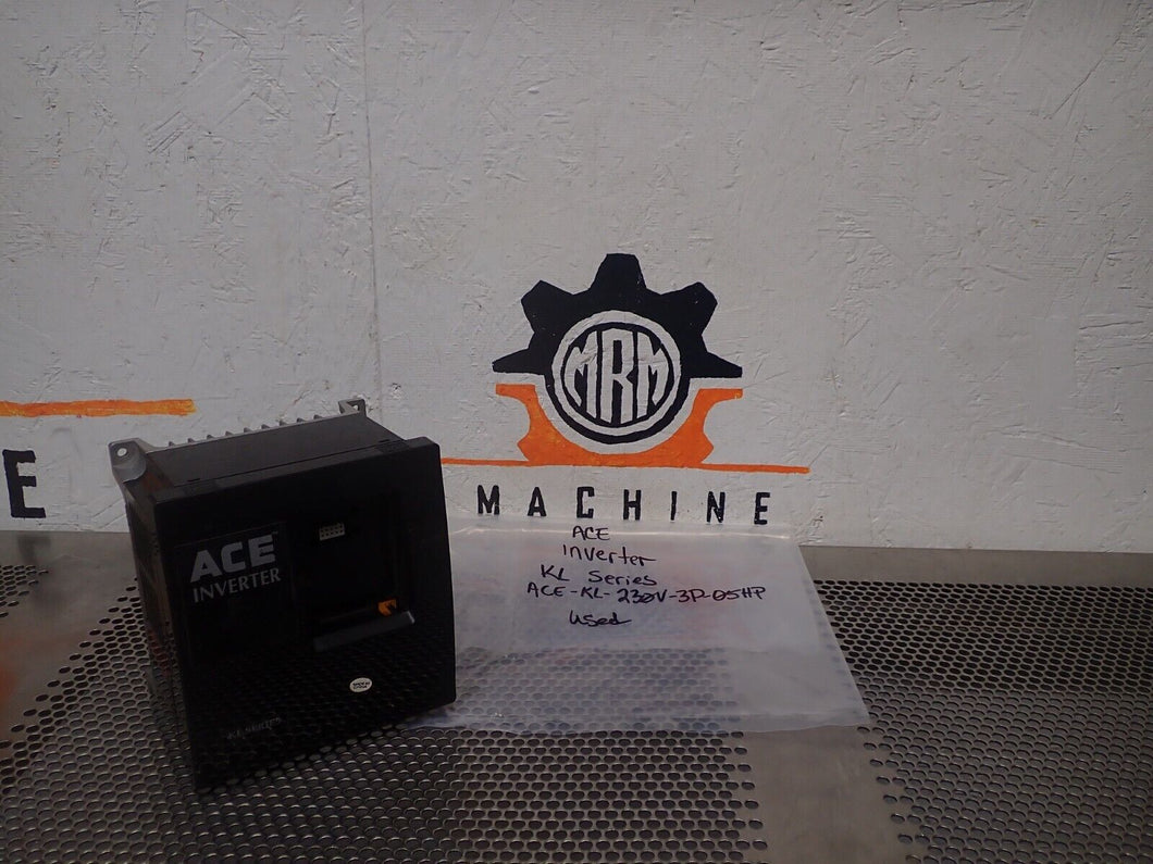 ACE INVERTER ACE-KL-230V-3P-05HP KL Series Used With Warranty See All Pictures