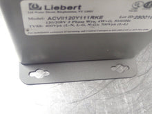 Load image into Gallery viewer, Liebert ACCUVAR Model ACVII120Y111RKE 120/208V 3Ph Surge Suppression System Used
