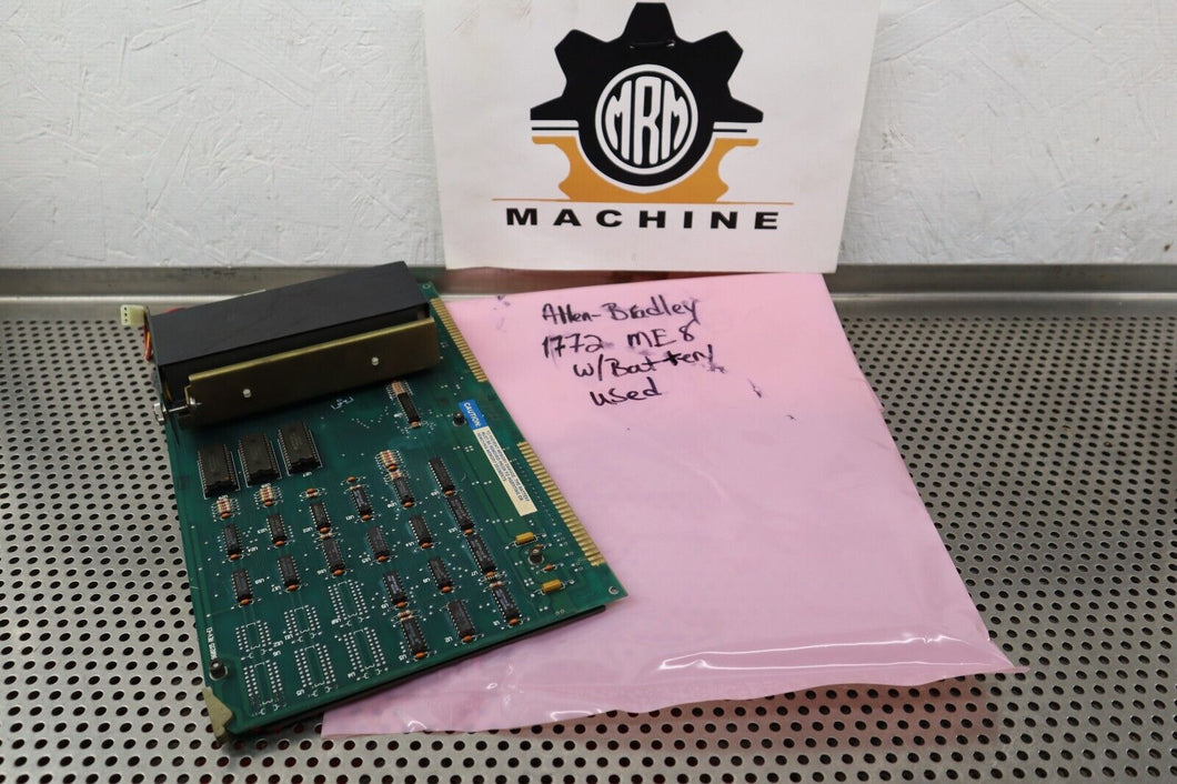 Allen Bradley 1772-ME8 Ram Memory Module 8K Words Used With Warranty