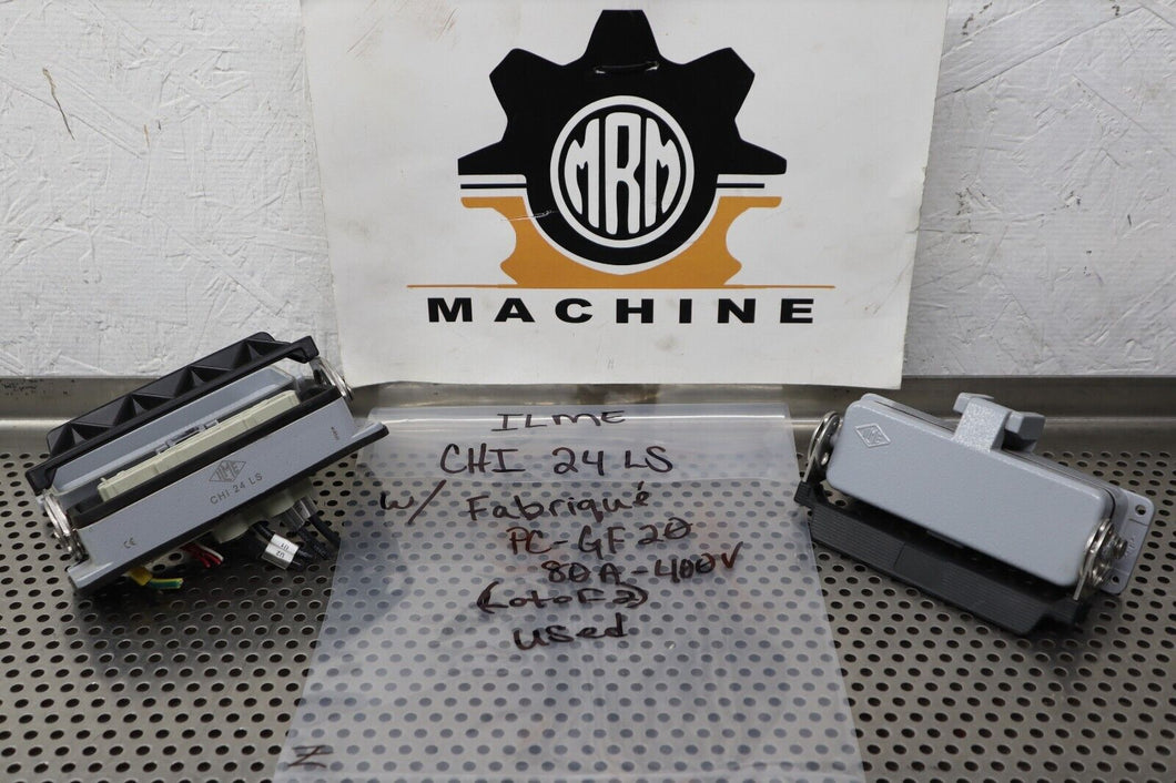 ILME CHI 24 LS Housing With Harting PC-6F20 Connectors Used (Lot of 2)
