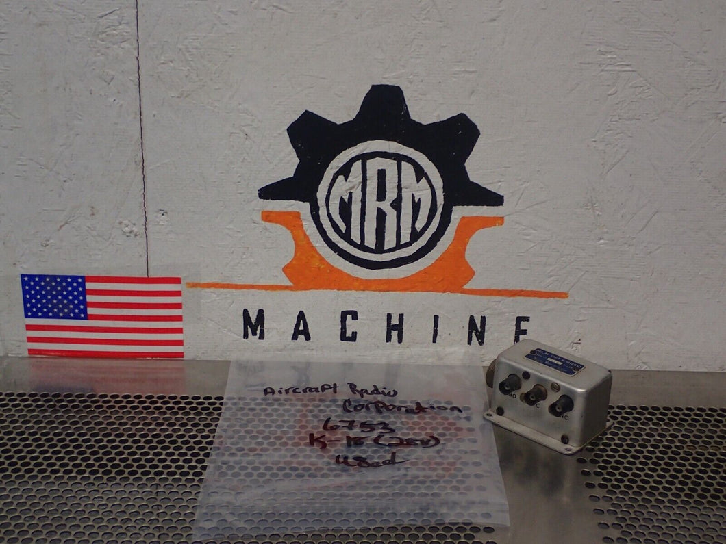 Aircraft Radio Corporation 6753 K-18 (28V) Relay Unit Used With Warranty