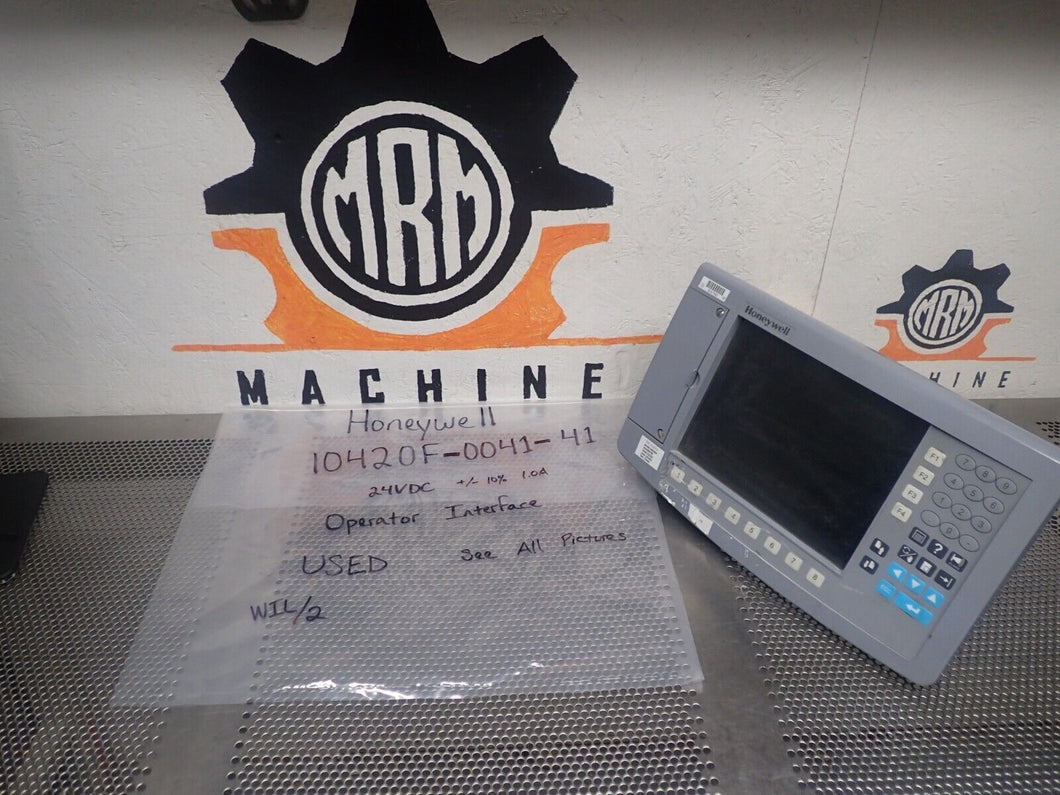 Honeywell 10420F-0041-41 Operator Interface 24VDC +/- 10% 1.0A Used See All Pics