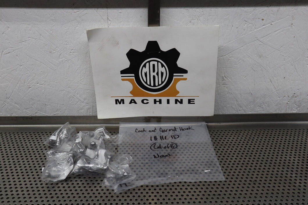 1HHL1D Coat & Garmet Hook 2 Ends Aluminum New Old Stock (Lot of 8)