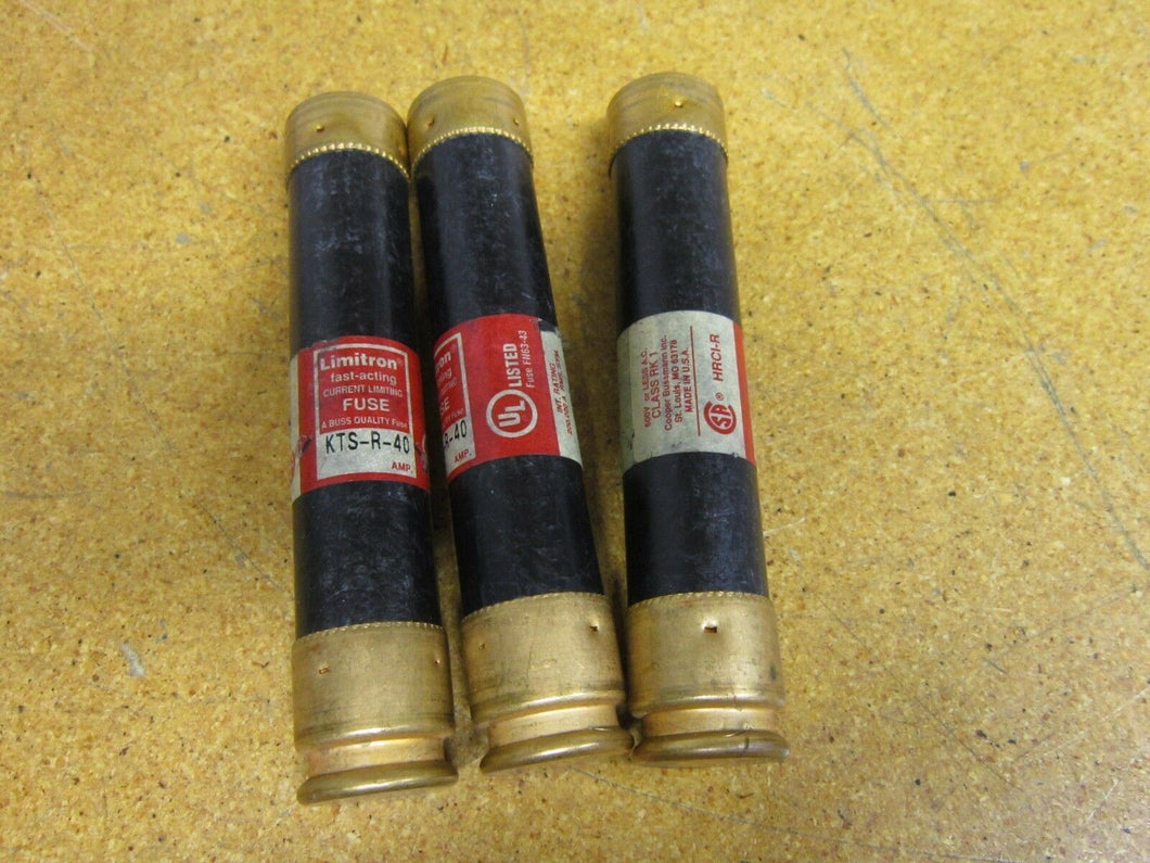 Limitron KTS-R-40 Fast Acting Current Limiting Fuse (Lot of 3)